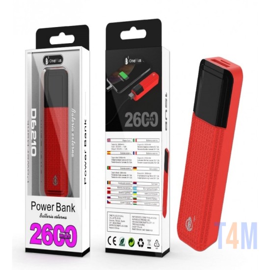  POWER BANK ONEPLUS D6210 2600MAH RED